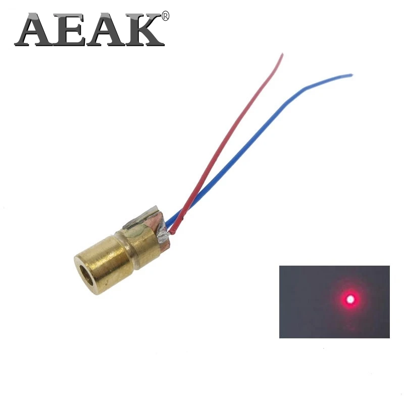 AEAK 10 шт. 5 в 650 нм мВт Регулируемый лазерный точечный диодный модуль красный прицел