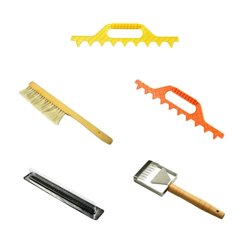 Принадлежности для пчеловодства, 5 шт., щетка для пчеловодства, игла, нож для резки утки, купюр, кормушка, гнездо, зажим, скребок, набор инструментов