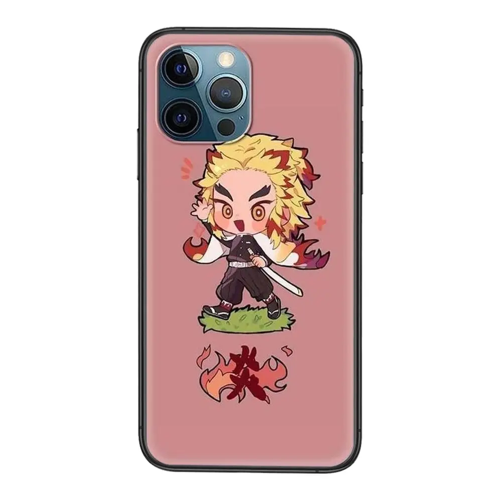 Flash Demon Slayer Kawaii Anime Case For Apple Iphone 11 12 Pro 7 Xr X Xs Max 8 6 6s Plus 5 5s Se Black Bumper Luxury Cell Phone Case Covers Aliexpress