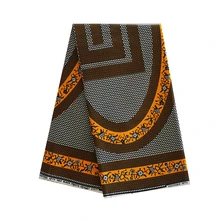 6 ярдов африканская Анкара принт настоящий воск ткань для шитья платья Полный хлопок Новая африканская настоящая голландская восковая ткань для женщин