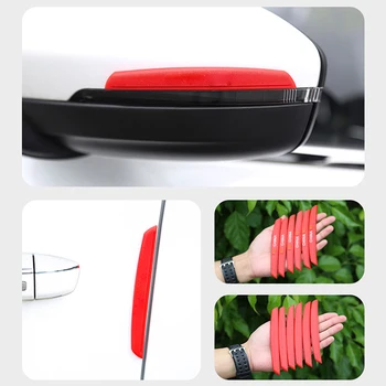 

6PCS Universal Car Door Edge Guard Scratch Strip Protector Rubber Auto Front Rear Bumper Protection Anti-collision Sticker Black