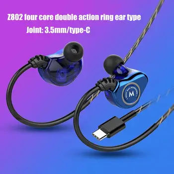 

Z802 4-Core Dual Moving Coil HiFi In-Ear Wired Earphone Sports Bass Headset