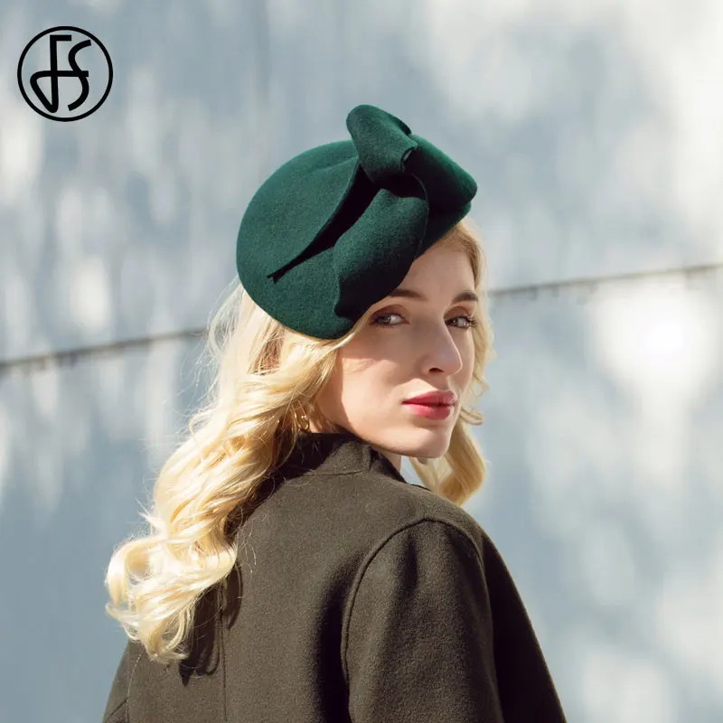 Wool Fedora 2020 Church Hats Green 