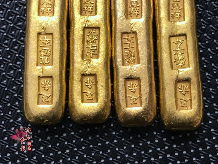 Изысканные антикварные золотые бруски(Fu Shouxi) украшения