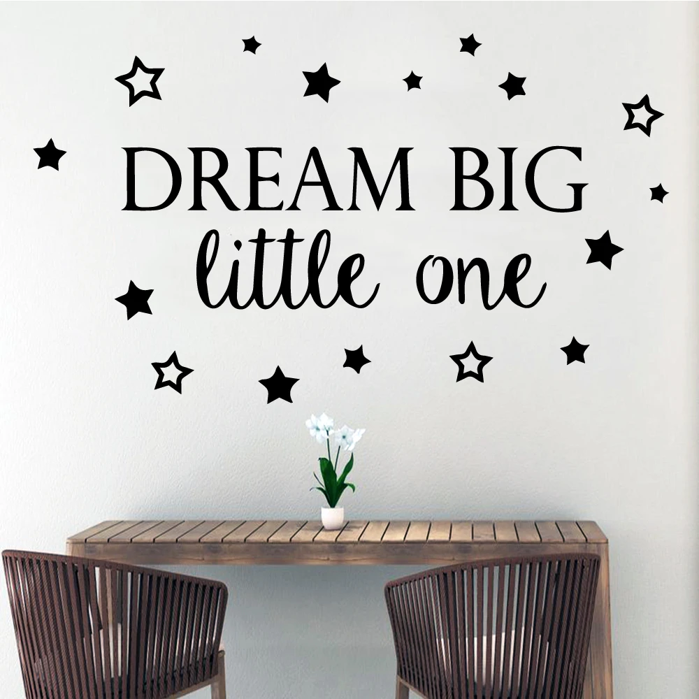 Наклейки на стену Dream Big Little One Family роспись искусство Декор для дома детская