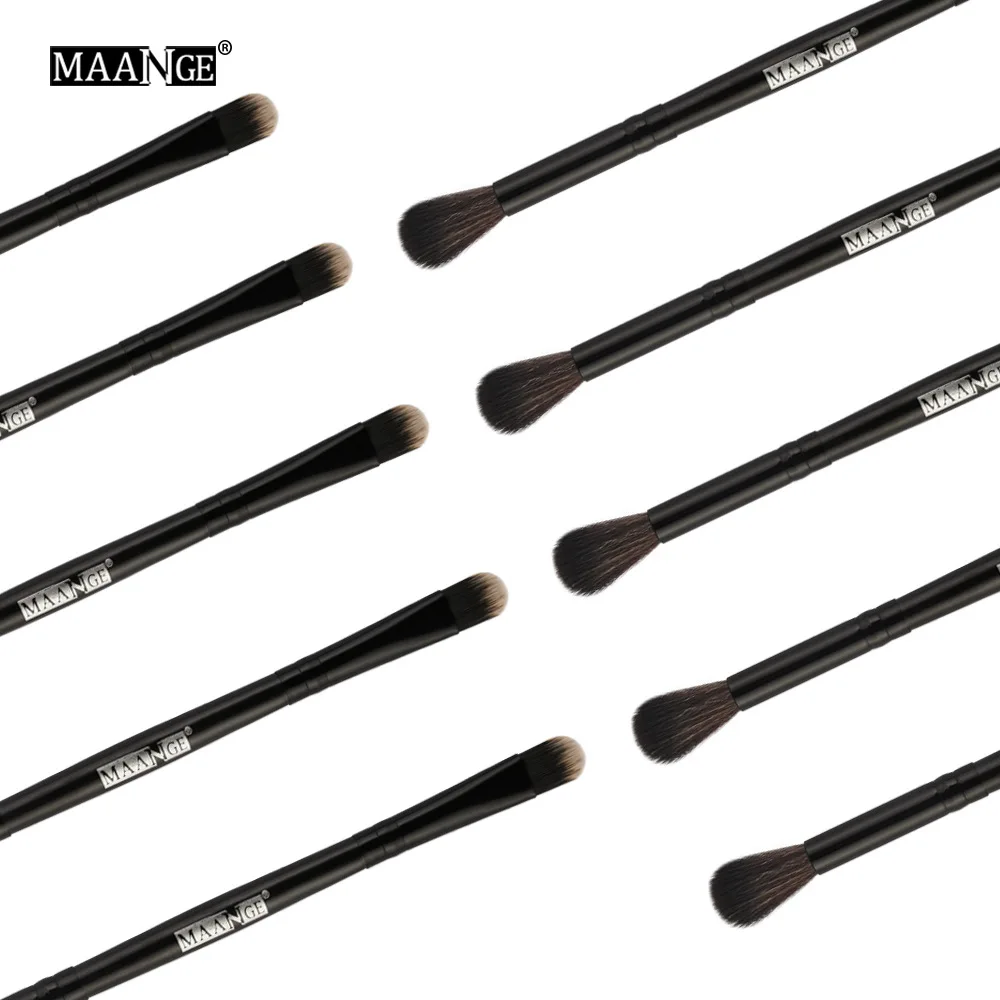 Hot Selling MAANGE Double Head Eye Shadow Makeup Brush Cosmetic Tool Gift for Women Eyeshadow Brushes Wholesale
