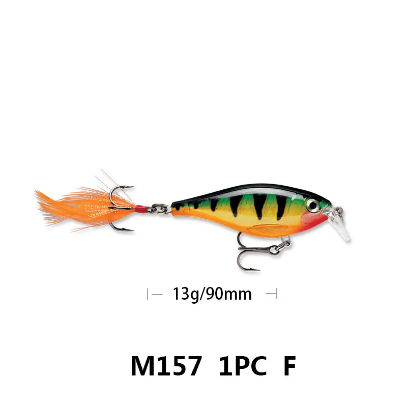 Minnow wobblers fishing gear lure trout Artificial hard bait jerkbait surface dog walking 90mm 13g for bass pike perch - Цвет: F