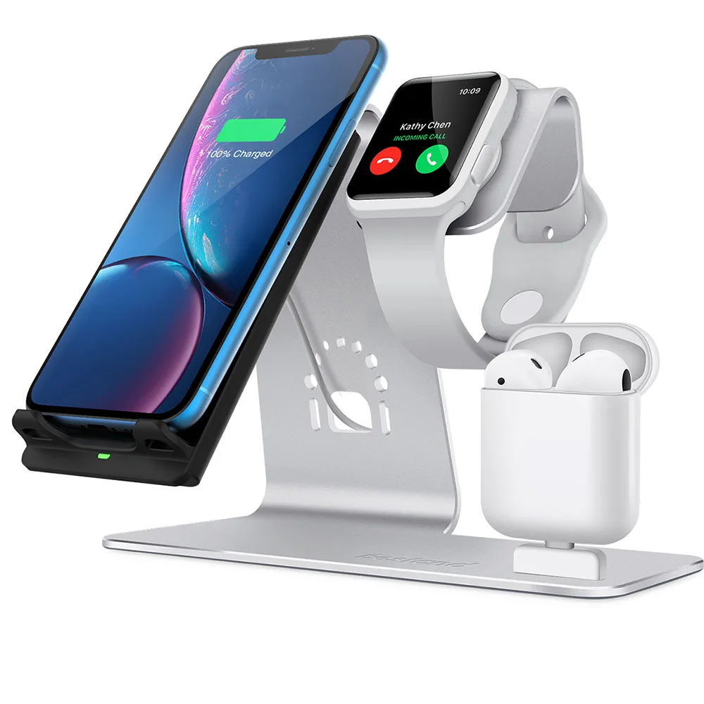 

10W Qi Wireless Charger For Iphone X XS XR 8 Plus 3 IN 1 Fast Chargeur Quick Charge For Apple Watch Cargador Inalambrico