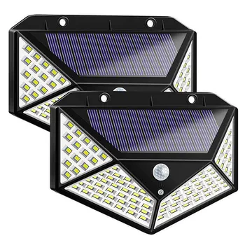 

100 114 LED Solar Light Lamp PIR Motion Sensor Wall Lighting Solar Powered Sunlight For Waterproof Outdoor Garden Decoration