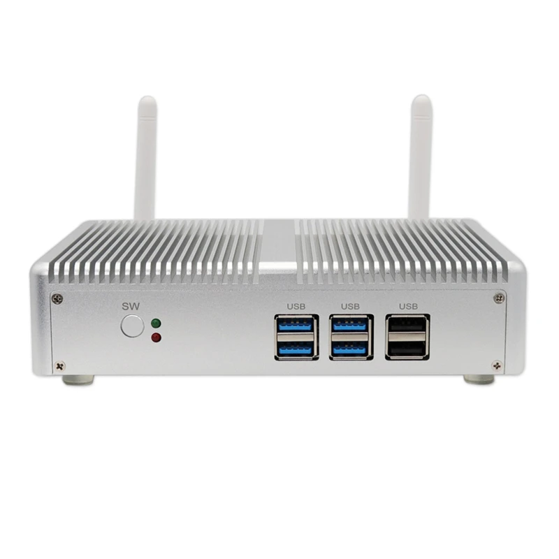 Мини ПК без вентилятора настольный компьютер Nuc Intel i7 i5 7200U i3 7100U DDR3L Windows 10 Linux 4K HTPC