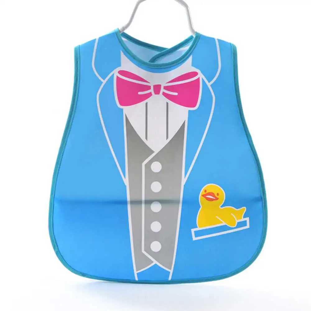 blue suit Мультяшные детские нагрудники, водонепроницаемые банданы для новорожденных, детская отрыжка для кормления девочек и мальчиков, Слюнявчики, Мультяшные нагрудники с рисунком, фартук - Цвет: blue suit