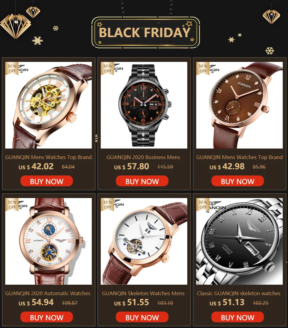 cheap automatic watches Guanqin Casual Business Automatic Men Watch Automatic Mechanical Stainless Steel Butterfly Buckle Fashion & Casual Auto Date black automatic watch