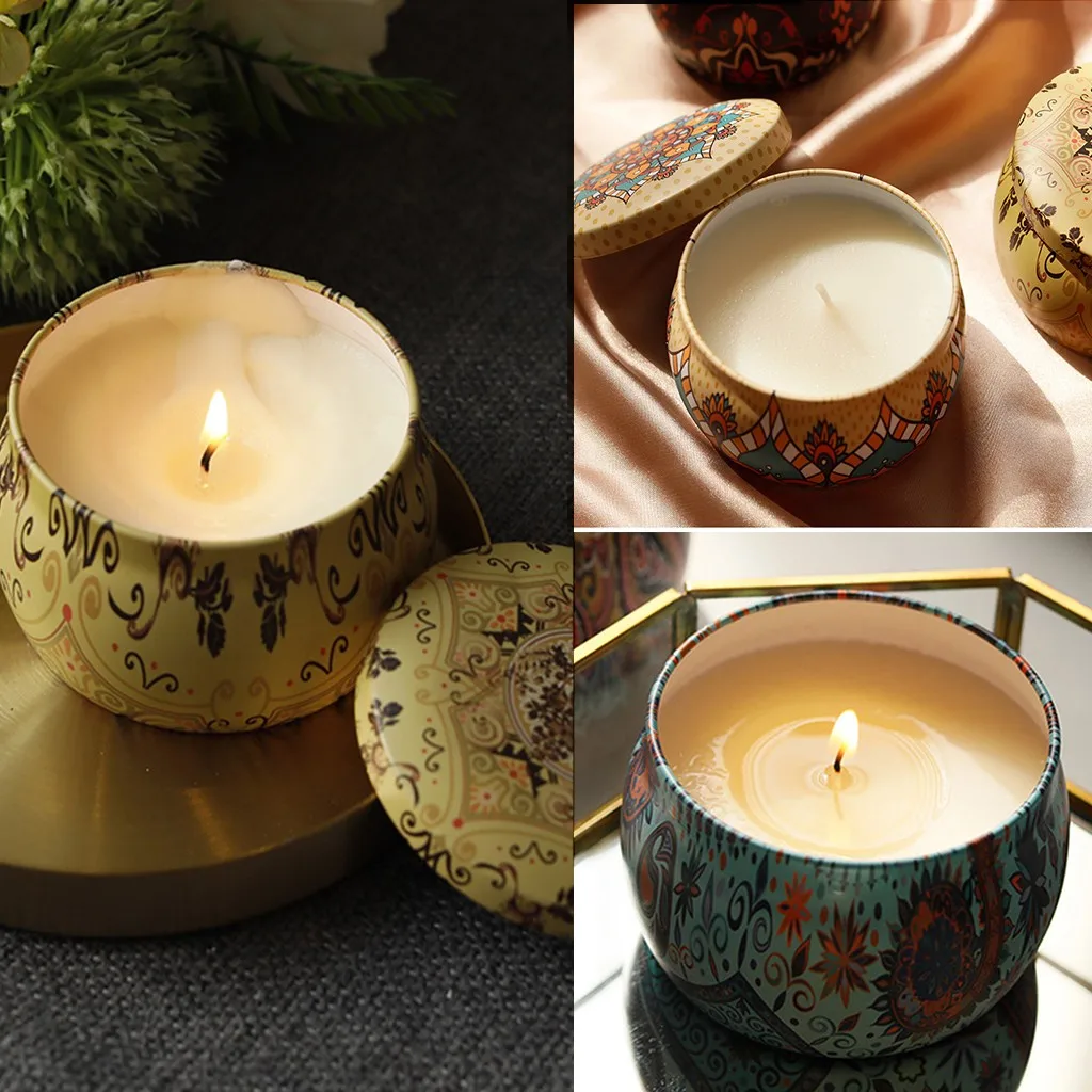 Ароматические свечи подарочный набор натуральный растительный соевый воск Лаванда гардения бездымные свечи набор ароматерапия свечи