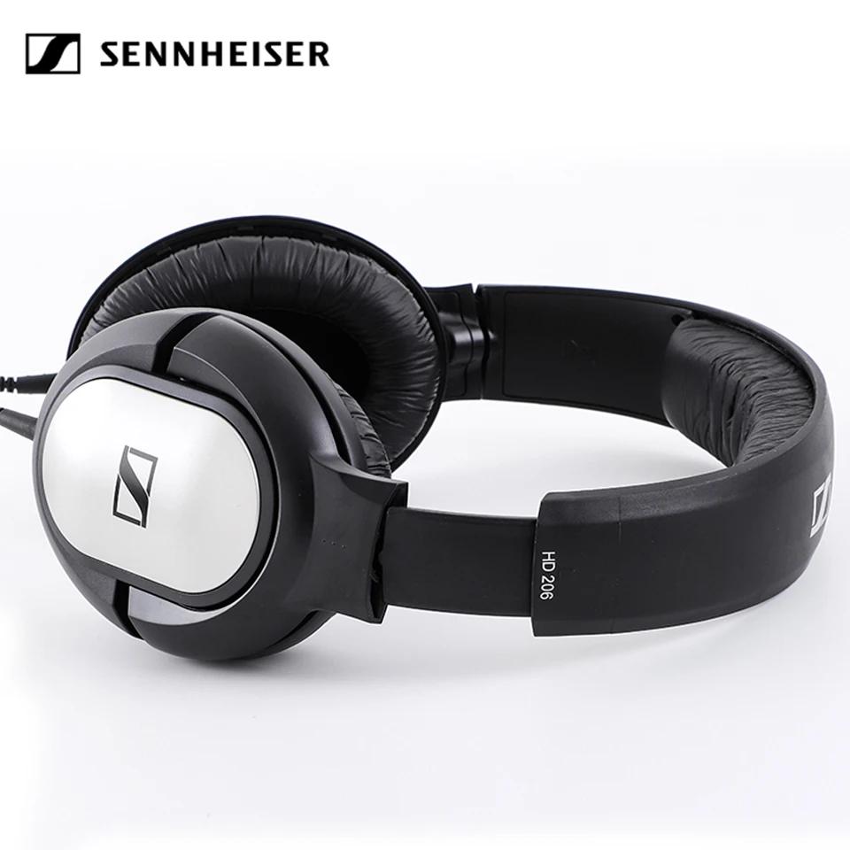 Original Sennheiser HD206 3 5mm Wired Headphone Noise Isolation Earphone Stereo Music Sport Headset Deep Bass for iPhone Android