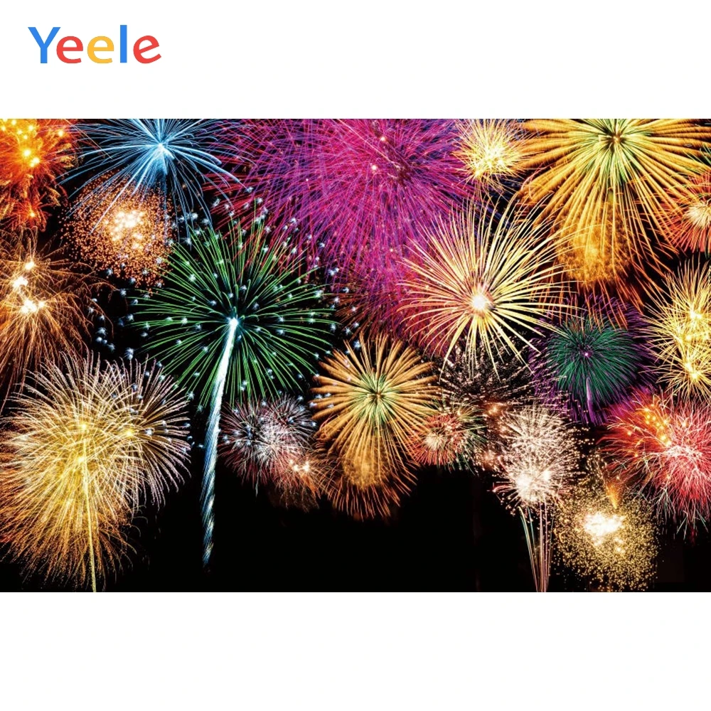 Рождественский фон Yeele с новогодним светом фейерверк для новорожденных