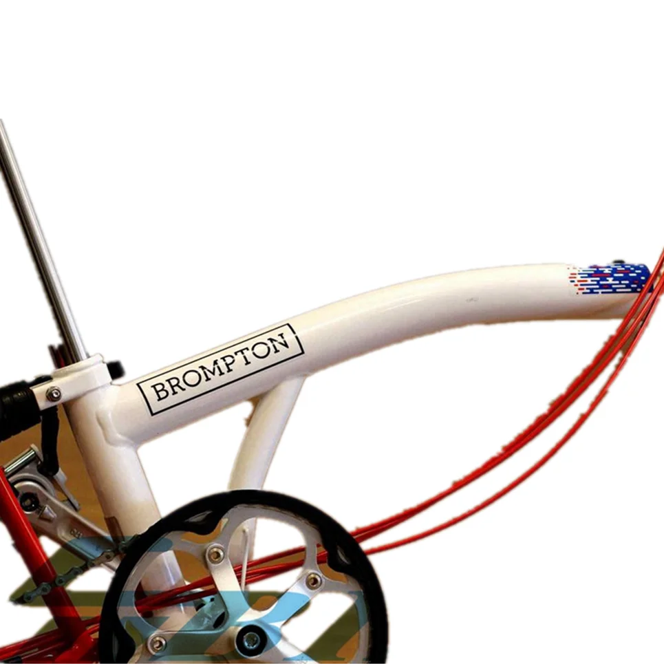 Наклейка на металлическую рамку для велосипеда Brompton, наклейка на руль велосипеда s