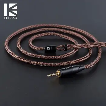 

KBEAR 16 Core Pure Copper Cable with Metal 2pin/MMCX/QDC Connector Use for ZS10 PRO ZSN PRO C12 ZSN ZSX BLON BL-03