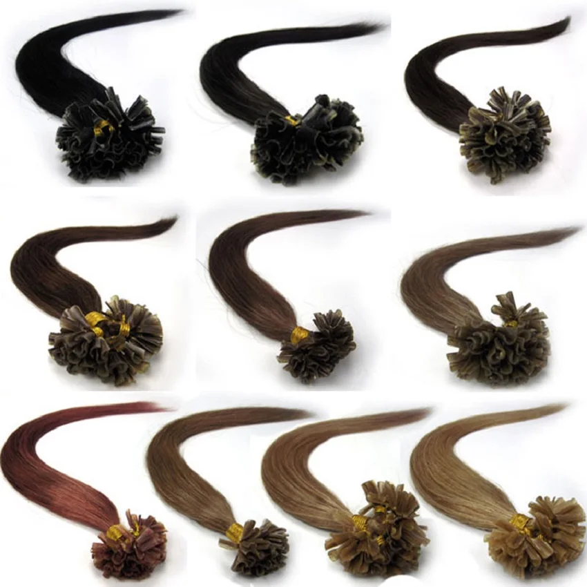 ZZHAIR 16 " 26" 100% машинные человеческие волосы для наращивания Remy капсула