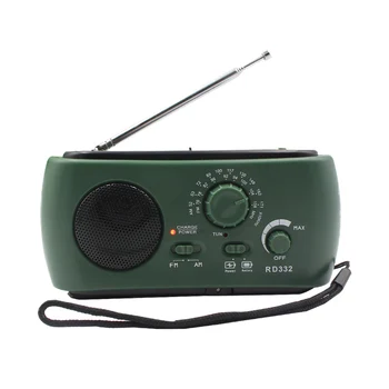 

1pcs Portable Solar Radio Hand Crank Powered With Flashlight USB Output Port DU55