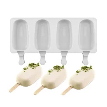 Большая горячая Распродажа, компания 4 силиконовые формы для мороженого, самодельные классические эллиптические формы для мороженого xue gao mo