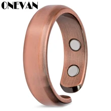 Модные унисекс матовые готовые энергии здоровья простые регулируемые открытые медные покрытые кольца для артрита облегчение боли кольцо с голограммой