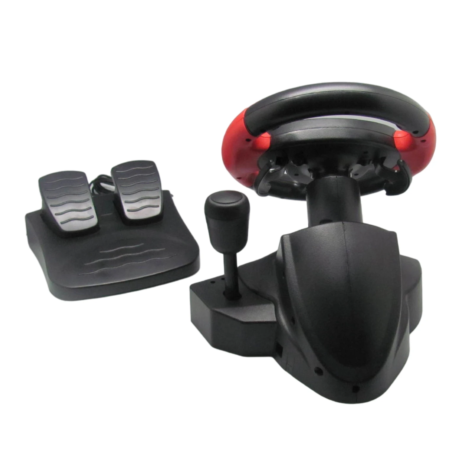게임 레이싱 시뮬레이터 진동 PC 스티어링 휠 페달, PS3/PS2 듀얼 진동 200 ° 범용 USB 자동차 경주 스티어링 휠