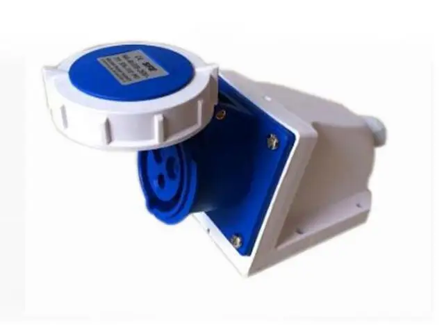 32A Socket 32A вход портативный разъем Schuko IEC 62196-2 Тип 2 уровень зарядки электрического автомобиля 2 EV разъем зарядного устройства 5 м черный кабель штепсельная вилка европейского стандарта - Цвет: 32A Socket