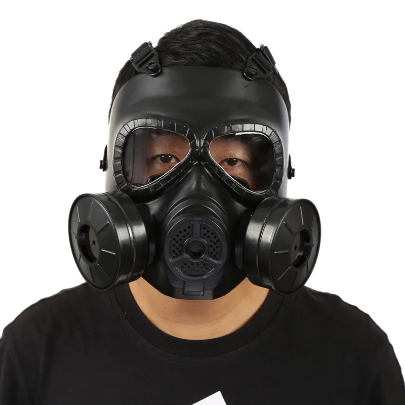Военный игровой защитный шлем противогаз оснащен двойные вентиляторы для CS военный Пейнтбол защита для лица головы
