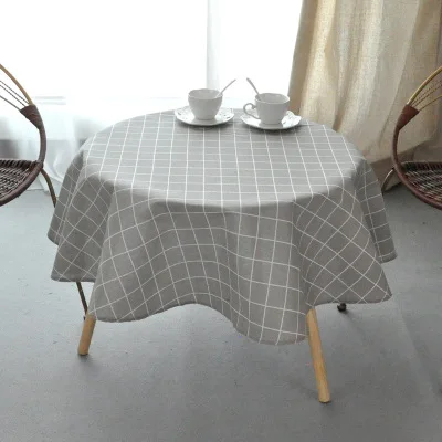 gold table cloth Nordic Polyester Cotton Round Table Cloth Color Yellow Rice Word Gray Arrow Cotton and Linen Printing Tablecloth Custom - Color: gold table cloth