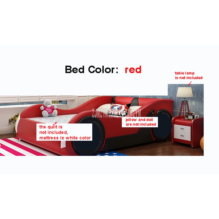 Cute 1.2m/1.5m/1.8m Car Design Children Bed With Mattress Bedside Cabinet Home Bed Child Bedroom Furniture Solid Wood Leather Cute 1.2m/1.5m/1.8m Car Design Children Bed With Mattress Bedside Cabinet Home Bed Child Bedroom Furniture Solid Wood Leather