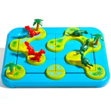 Puzzle de dessin animé dinosaure sur les îles mystique, jeu de société en plastique amusant, jouet de haute qualité, Train, compétences cognitives pour enfants