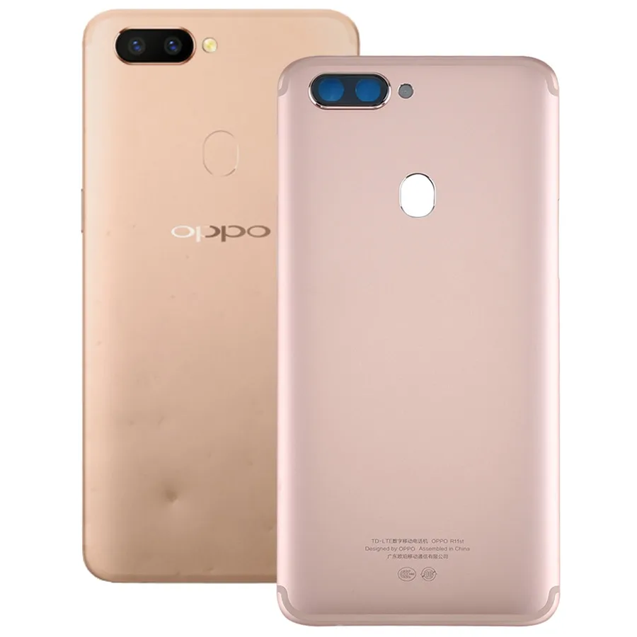 Золотистый Высококачественный задний чехол для OPPO R11s, Крышка батарейного отсека, задняя крышка для телефона - Цвет: Золотистый