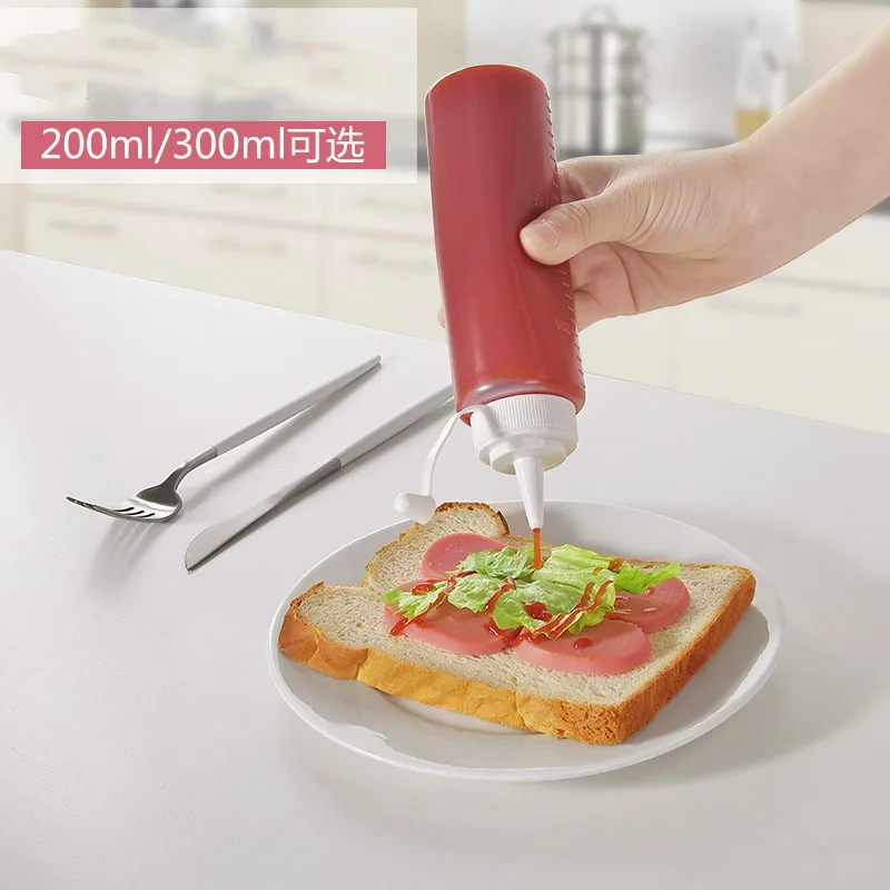 Пластиковая бутылка для соуса, домашняя прозрачная бутылка для салата с кетчупом, кухонная бутылка для соевого соуса, медовый кончик для сока, банка mx7261532