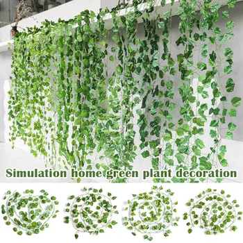 

Simulation Hanging Plants Leaves Set Green Rattan Creeper Plastic Leaf Wall Home Decoration Best Price