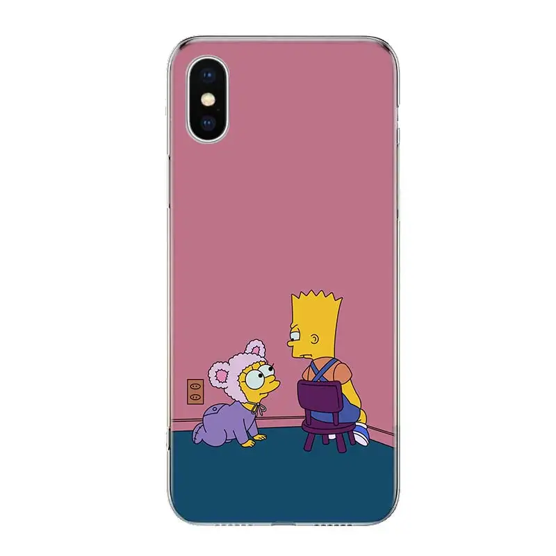 The Simpsons Желтый чехол для телефона для iPhone 11 Pro 7 6X8 6S Plus XS MAX+ XR 5S SE 10 Ten Art TPU Coque Capa Shell