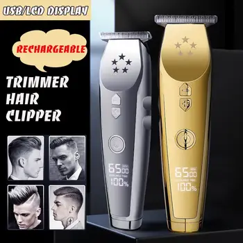 

Pro Digital Electric Hair Trimmer Rechargeable Hair Clipper Cordless Low Noise Beard Shaver Cutter Adjustable Men Haircut Barber