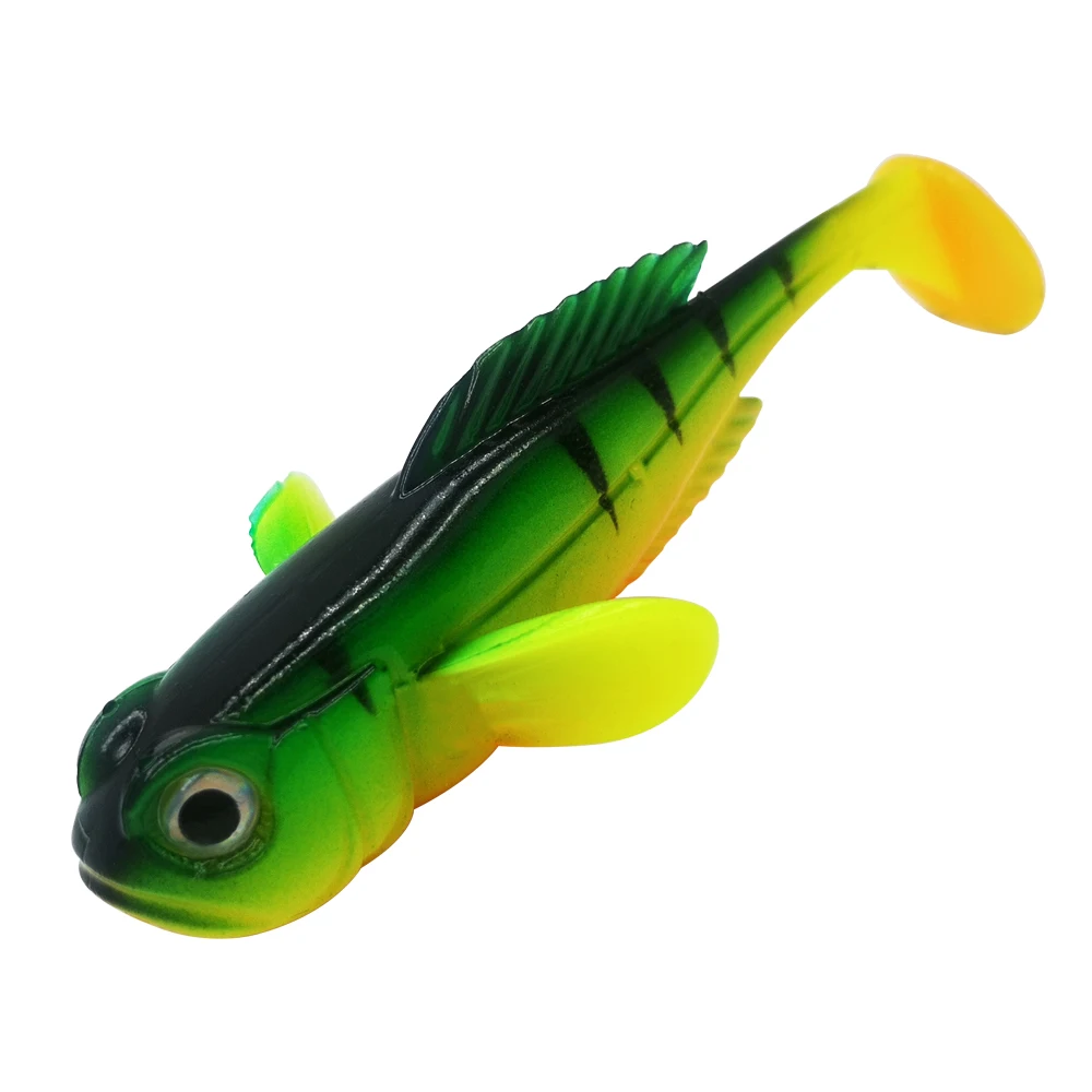 5 teile/paket Grundel Paddel Weichen Köder 80mm 9,5g Neue Swimbait Ultra Realistische Design Fisch Köder Feinste Detaillierte softbait Angeln Locken – Detail 8