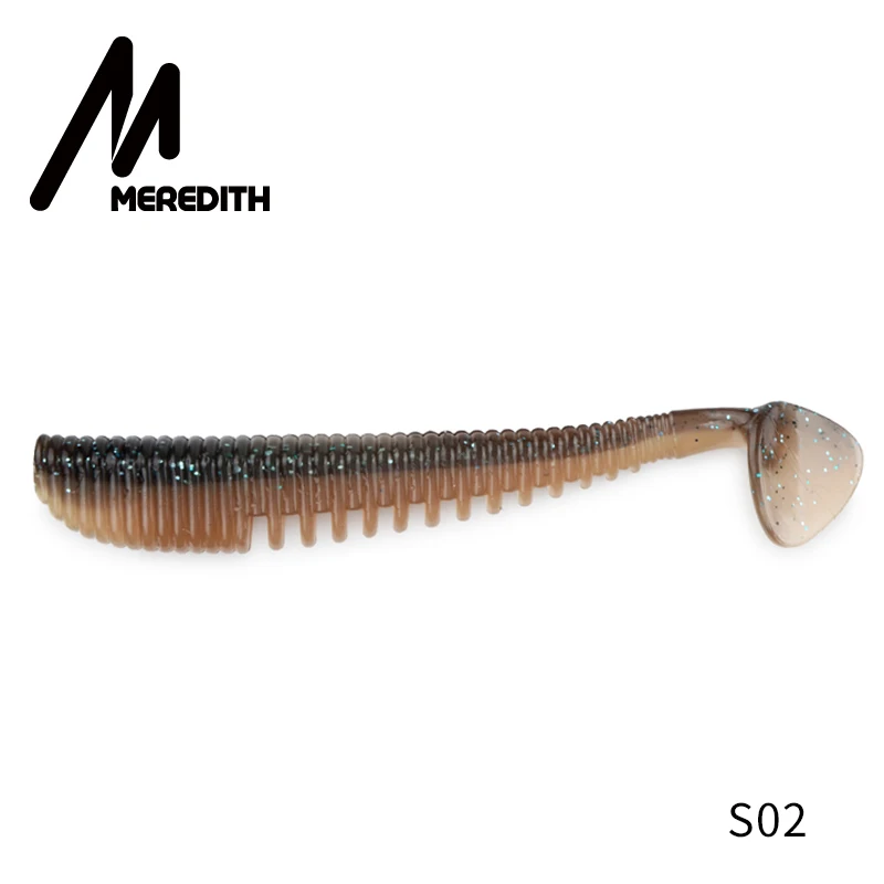 S02 MEREDITH Awaruna 80 мм 95 мм 110 мм рыболовные приманки Мягкая приманка искусственная приманка Хищник снасти JERKBAIT для щуки и окуня - Цвет: S02