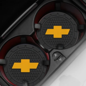 

Car Badge Emblem Coaster Water Cup Slot Non-Slip Mat Pad for Chevrolets Cruze Captiva Lacetti Aveo Niva Trax Onix Accessories