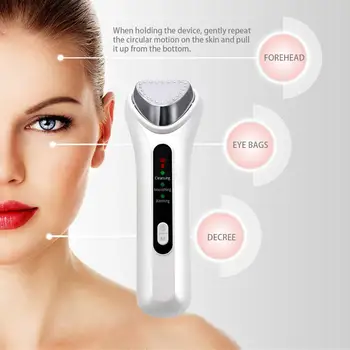 

Ultrasonic Face Lifting Warm Hot Therapy Massager Sonic Ion Vibration Clean Moisturize Wrinkle Removal Skin Tightening Device