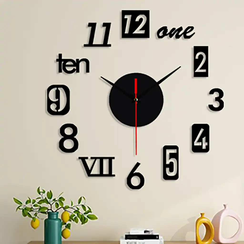 Frameless 3d Wall Clock Modern Design Diy Acrylic Mirror Stickers Clock For Living Room Bedroom Home Decor Large Silent Decor Aliexpress