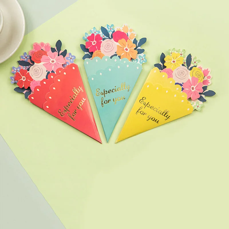  20 Pcs Flowers Greeting Card with Envelope Kawaii Holiday/ Birthday Greeting Message Card New Year  - 4.00012E+12