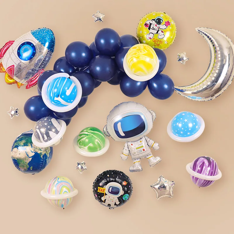 

1pcs Cosmic Space Rocket Astronaut Aluminum Film Balloon Wandering Earth Theme Children's Birthday Party Decoration Balloon