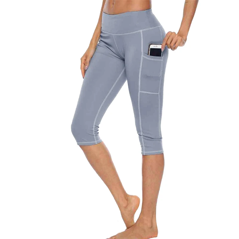 2020 Woman Workout Capri Fitness Leggings With Side Pocket High Waist Running Yoga Pants Sportwear Legging Sport Femme Pants 2020 Woman Workout Capri Fitness Leggings With Side Pocket High Waist Running Yoga Pants Sportwear Legging Sport Femme Pants