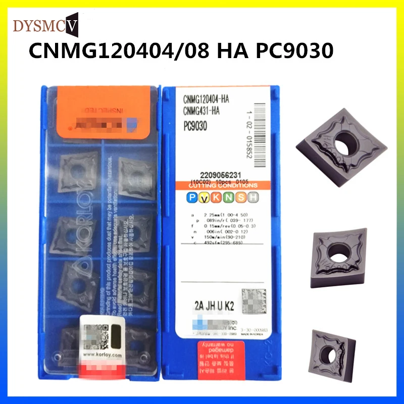 

10 pieces CNMG120404 HA PC9030 carbide blade CNMG 120408 high quality external turning tool stainless steel turning tool