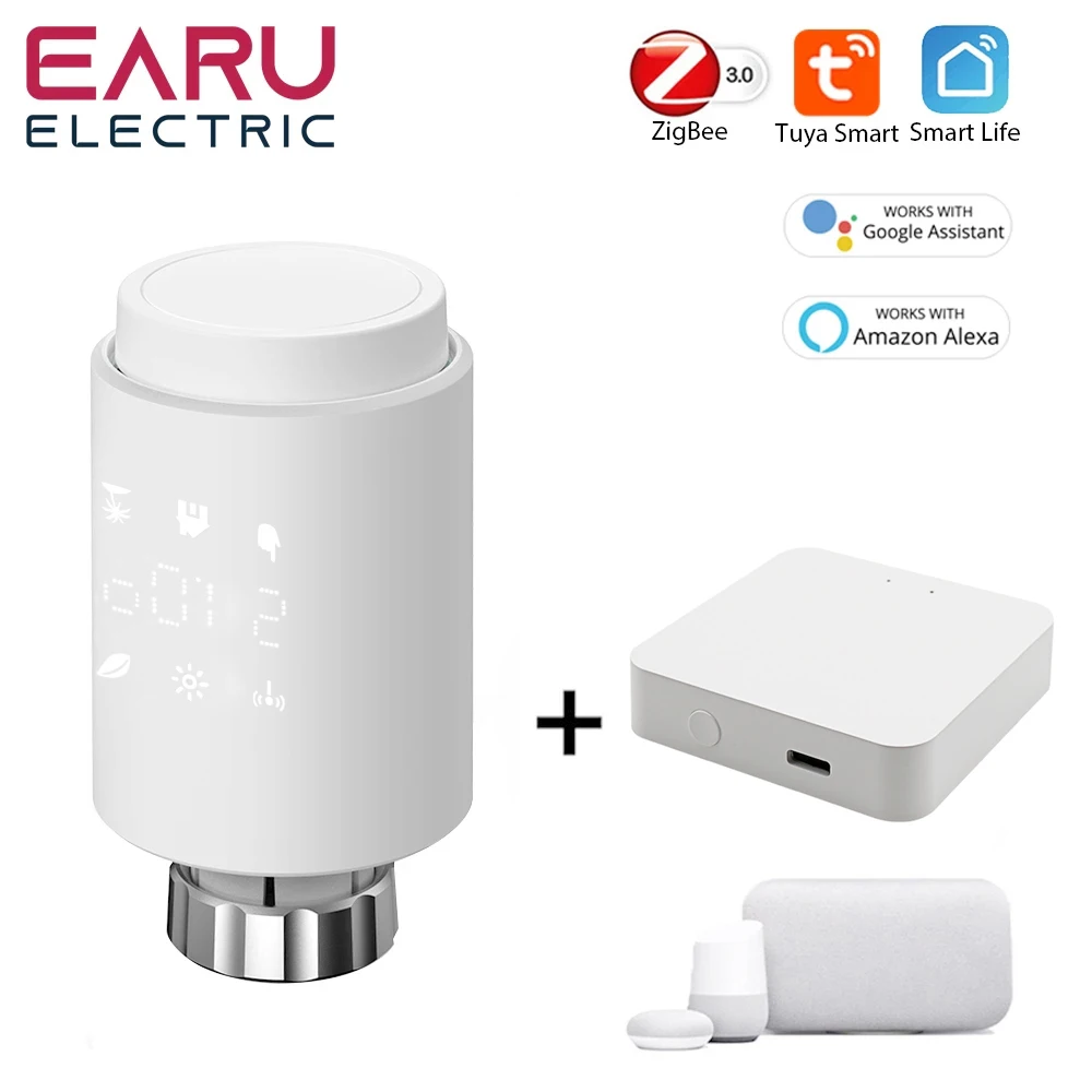 Привод радиатора Tuya Smart ZigBee программируемый термостатический клапан с