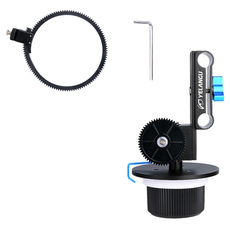 

ABKT-Yelangu Aluminum Alloy Adjustable Precise Focusing Follow Focus Fit 15Mm Rod Rig 52Mm-86Mm Lens For 5D2/7D/70D/700D/A7R/Gh4