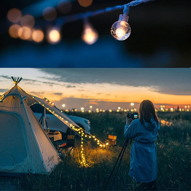 Guirlande lumineuse LED suspendue pour tente ou camping, luminaire  décoratif d'extérieur, USB, lumière d'ambiance