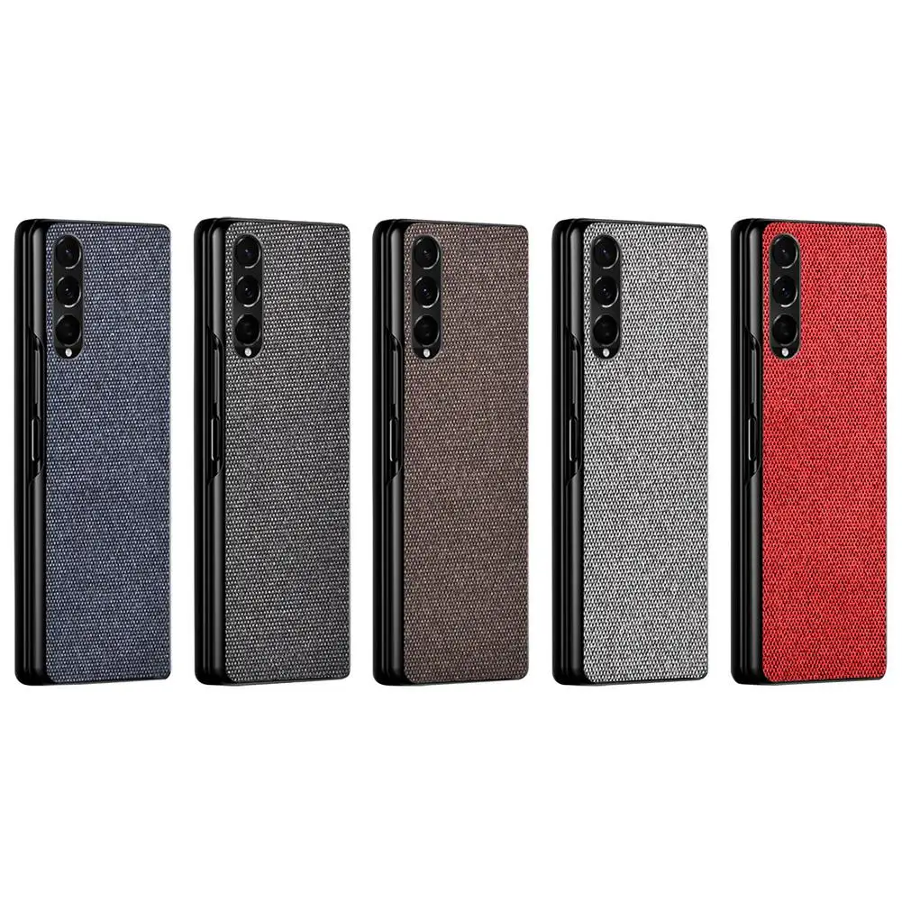 Custodia Flip In Tela Di Tessuto Per Samsung Galaxy Z Fold 3 5G/W21 Flip Cover Per Galaxy Z Fold 3 5G/W21 Custodia Per Telefono Antigraffio