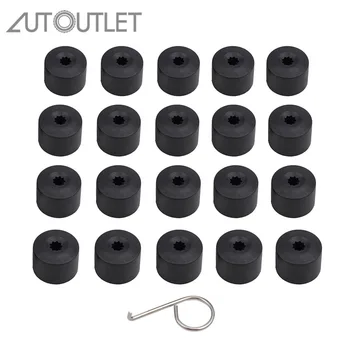 

AUTOUTLET for 20 Pcs Car Wheel Nut Auto Hub Wheel Bolt Nut Caps Covers For Volkswagen Golf Bora Passat Audi 17mm